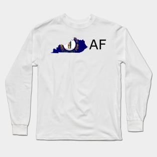 Kentucky Flag State Outline AF (black) Long Sleeve T-Shirt